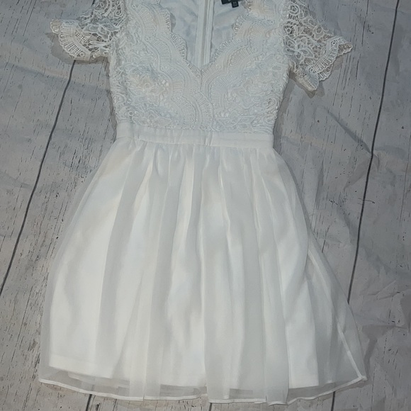 Lulus white short sleeve lace dress - Picture 2 of 8